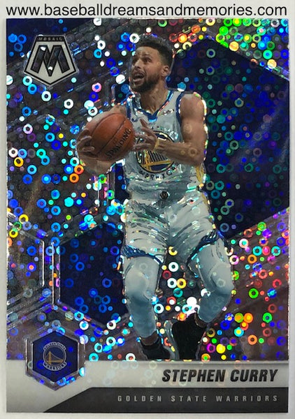 2020-21 Panini Mosaic Stephen Curry Fast Break Silver Disco Card