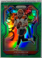 2020 Panini Prizm Joe Burrow Green Prizm Rookie Card