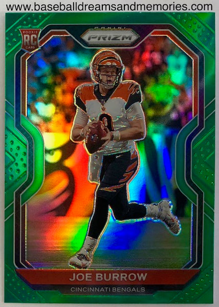 2020 Panini Prizm Joe Burrow Green Prizm Rookie Card