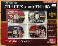 1999 Powerdeck Athletes Of The Century Joe Montana, Babe Ruth. Wayne Gretzky, Michael Jordan Digital Trading Cards