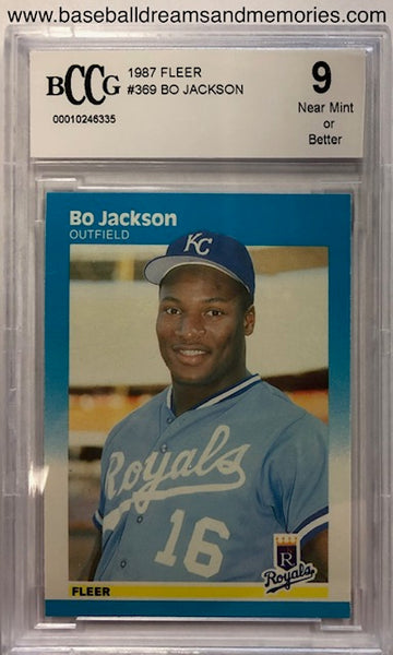 1987 Fleer Bo Jackson Rookie Card Graded BCCG 9 Mint or Better