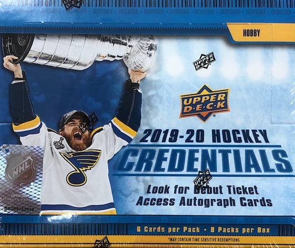 2019-20 Upper Deck Credentials Hockey Hobby Box