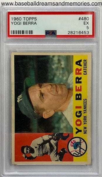 1960 Topps Yogi Berra Card Graded PSA EX 5