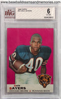 1969 Topps Gale Sayers Card Graded BVG EX-MT 6