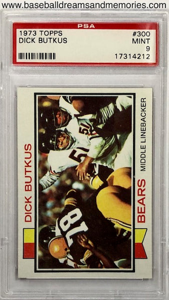 1973 Topps Dick Butkus Card Graded PSA MINT 9