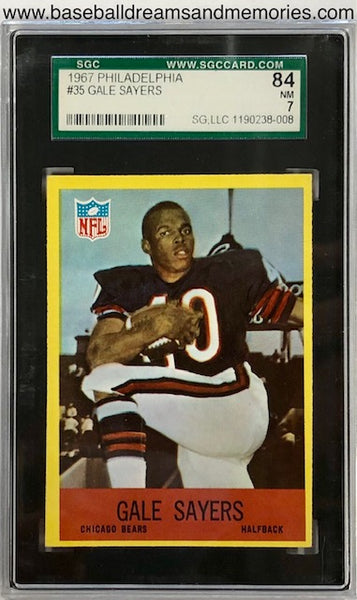 1967 Philadelphia Gale Sayers Card Graded SGC 84 Near Mint 7