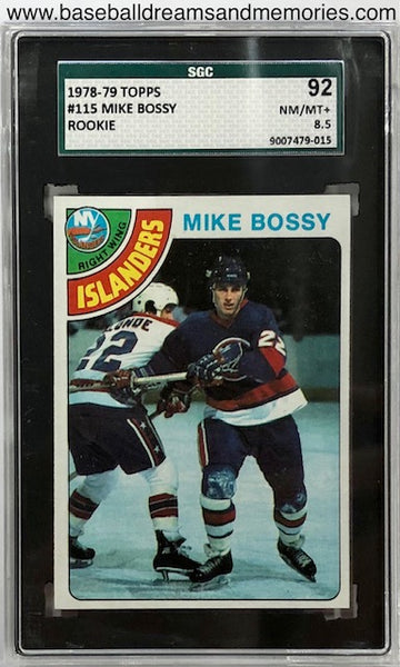 1978-79 Topps Mike Bossy Rookie Card Graded SGC 92 NM/MT++ 8.5