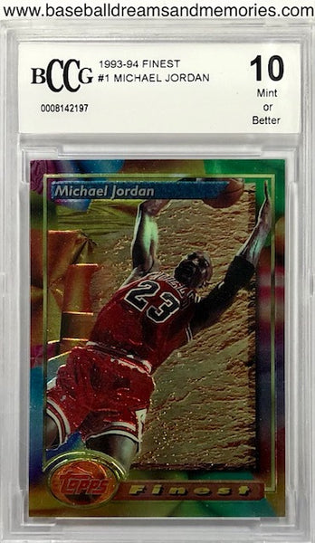 1993-94 Topps Finest Michael Jordan BCCG 10 Mint or Better