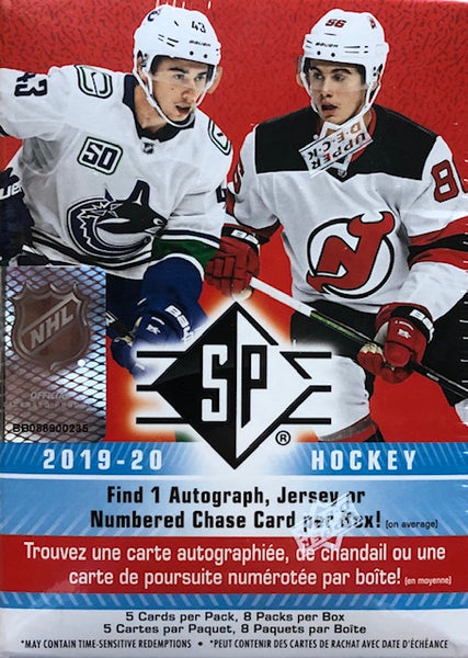 2019-20 Upper Deck SP Hockey Blaster Box