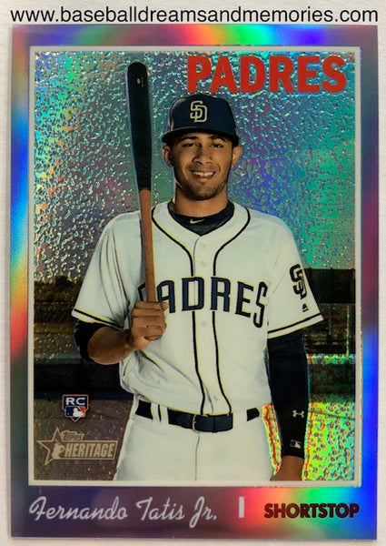 2019 Topps Heritage Fernando Tatis Jr Purple Refractor Rookie Card