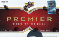 2020-21 Upper Deck Premier Hockey Hobby Box (Call 708-371-2250 For Pricing & Availability)
