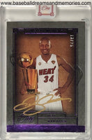 2021 Panini One and One Ray Allen Gold Ink Autograph Card Serial Numbered 13/25
