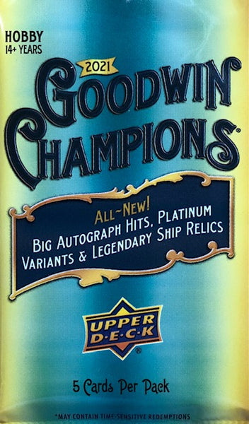 2021 Upper Deck Goodwin Champions Hobby Pack (Call 708-371-2250 For Pricing & Availability)