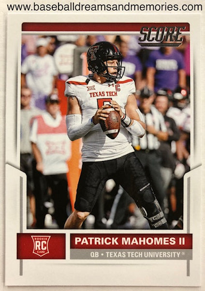 2017 Score Patrick Mahomes II Rookie Card