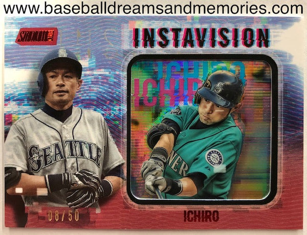2019 Topps Stadium Club Ichiro Instavision Red Parallel Card Serial Numbered 08/50