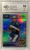 2018 Playoff Tom Brady Air Command Gold Card Graded BCCG 10 Mint