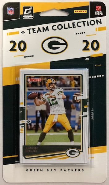 2020 Panini Donruss Football Green Bay Packers Team Collection 10 Card Set