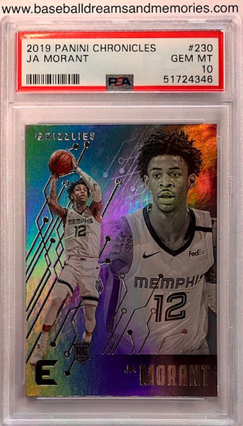 2019 Panini Chronicles Essentials Ja Morant Rookie Card Graded PSA GEM MT 10