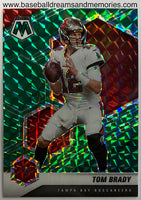 2021 Panini Mosaic Tom Brady Green Prizm Card