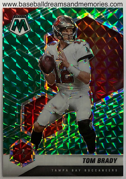2021 Panini Mosaic Tom Brady Green Prizm Card