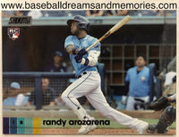 2020 Topps Stadium Club Randy Arozarena Black Parallel Rookie Card