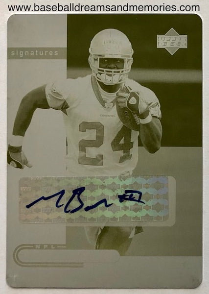 2005 Upper Deck NFL Foundations Marion Barber III Autograph Printing Plate Serial Numbered 1/1