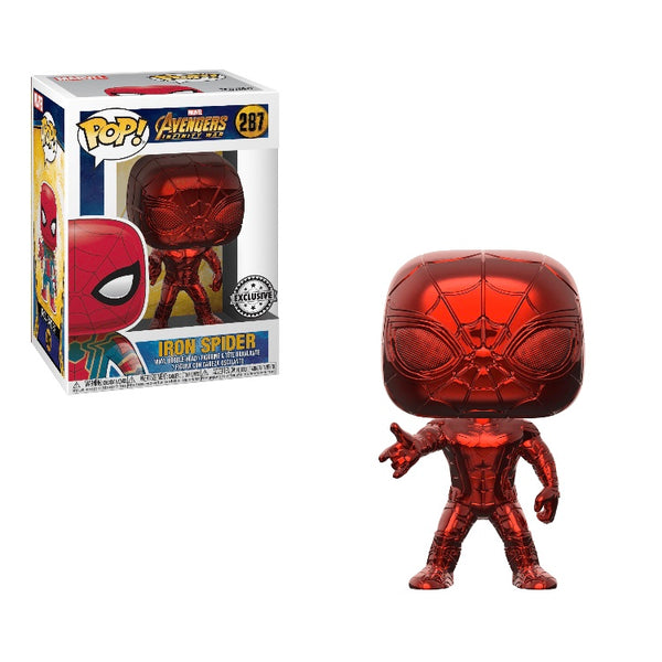 Funko Pop Marvel Avengers Infinity War Iron Spider Red Chrome Exclusive Figure