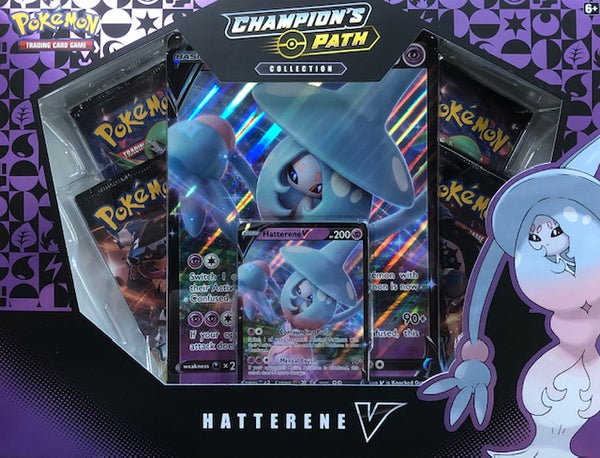 Pokemon Champion's Path Hatterene V Box