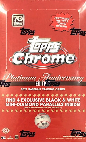 2021 Topps Chrome Baseball Platinum Anniversary Lite Hobby Box