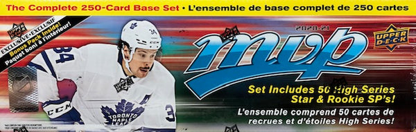 2020-21 Upper Deck MVP Hockey Complete Factory Set of 250 Cards