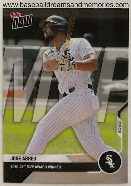 2020 Topps Now Jose Abreu 2020 AL MVP Award Winner Card