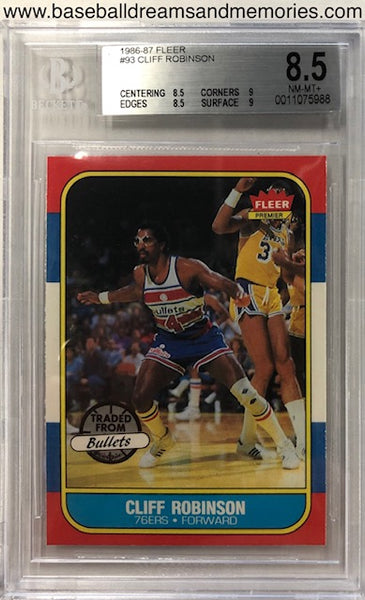 1986-87 Fleer Cliff Robinson Beckett Graded BGS 8.5
