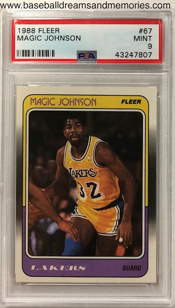 1988 Fleer Magic Johnson Graded PSA Mint 9