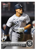 2021 Topps Now Aaron Judge Field of Dreams Card "GETS LOST IN THE CORN MAZE WITH 2 HR's & 5 RBI's"
