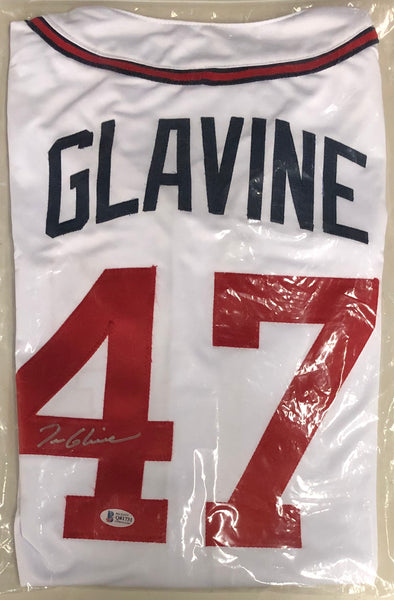 Tom Glavine Signed Autographed Custom Jersey with Beckett COA (Silver Ink)