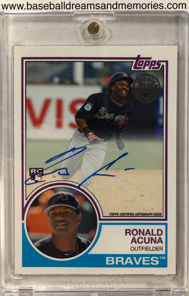 2018 Topps Ronald Acuna Jr 1983 Design 35th Anniversary Autograph Rookie Card