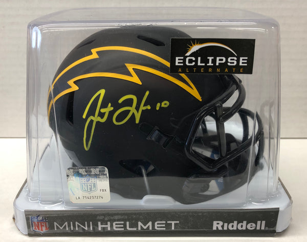 San Diego Chargers Alternate Eclipse Justin Herbert Signed Autographed Mini Helmet with Beckett COA