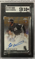 2019 Topps Chrome Eloy Jimenez Rookie Autograph Card Graded SGC Gem Mint 10 with 10 Auto Grade