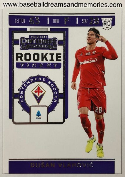 2019-20 Panini Chronicles Contenders Dusan Vlahovic Rookie Ticket Card