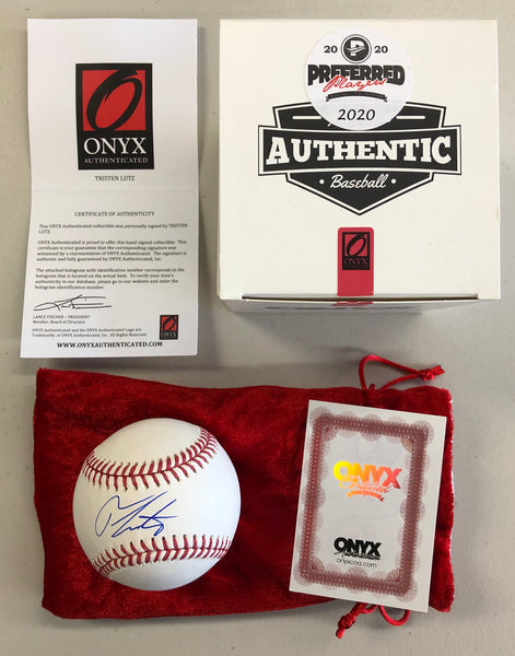 2020 Onyx Authenticated Tristen Lutz Autographed Baseball with COA
