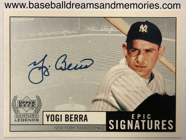 1999 Upper Deck Century Legends Yogi Berra Epic Signatures Autograph Card