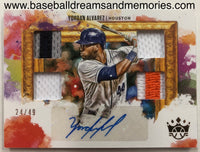 2020 Panini Diamond Kings Yordan Alvarez Autograph Jersey Patch Card Serial Numbered 24/49