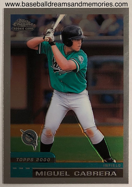 2000 Topps Chrome Traded Miguel Cabrera Rookie Card