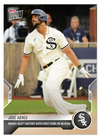 2021 Topps Now Jose Abreu Field of Dreams Card "MAKES MLB HISTORY WITH FIRST EVER HR IN IOWA"