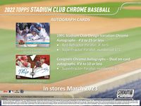 2022 Topps Stadium Club Chrome Baseball Hobby Box