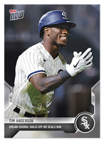 2021 Topps Now Tim Anderson Field of Dreams Card "DREAM ENDING: WALK OFF HR SEALS WIN"